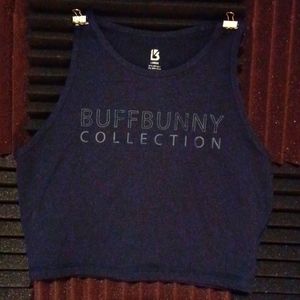 Women's crop top, size Large,  Buff Bunny brand, navy blue